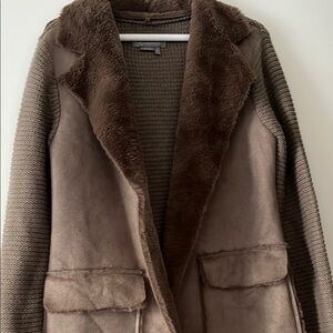 Brown Faux Fur Women's Coat